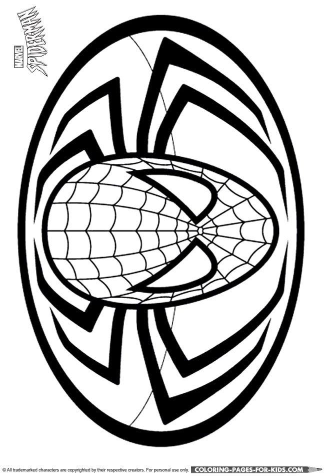 spider man logo Colouring Pages
