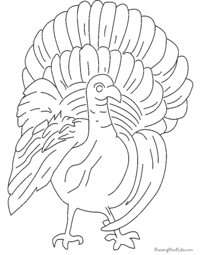 Turkey Thanksgiving Coloring Pages to Print 020