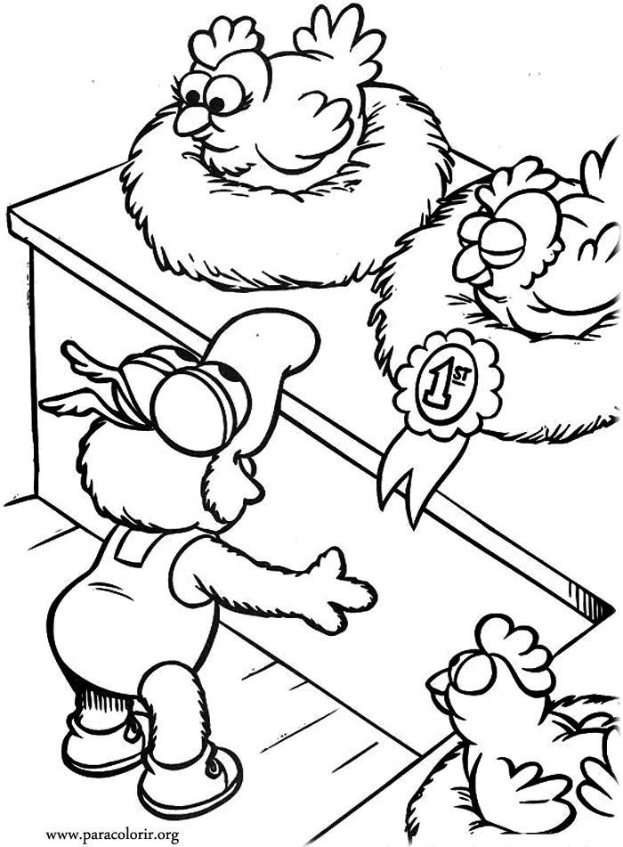 Muppet Babies - Gonzo and Chickens coloring page