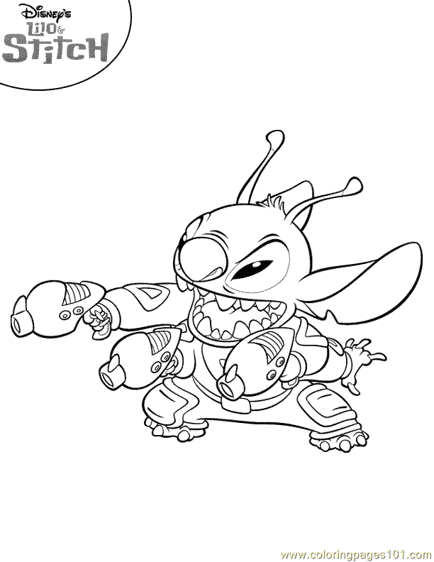 leroy and stitch Colouring Pages