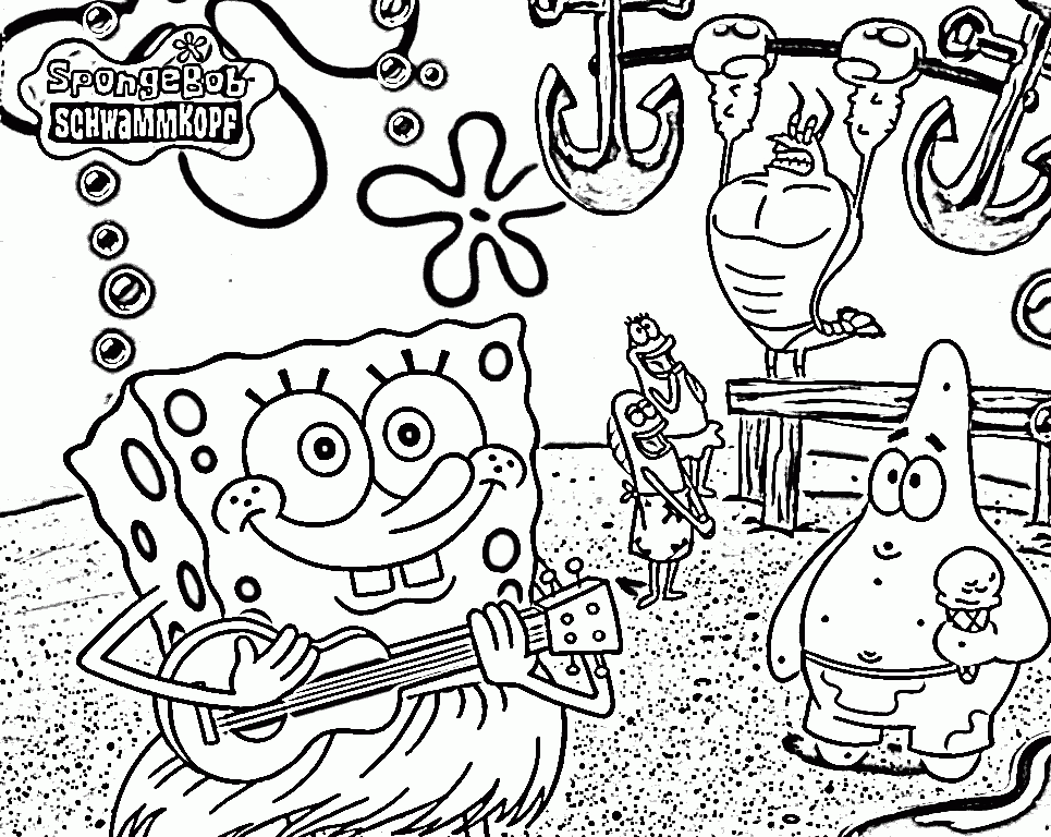 Spongebob Halloween Coloring Pages | Pencils-