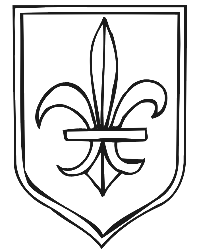 Coat of Arms Coloring Page: Fleur De Lis