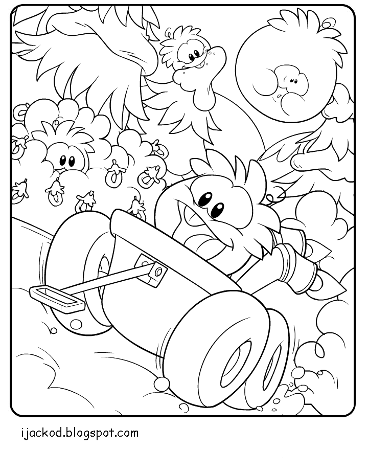 Puffle Coloring Pages club penguin puffle coloring pages to print