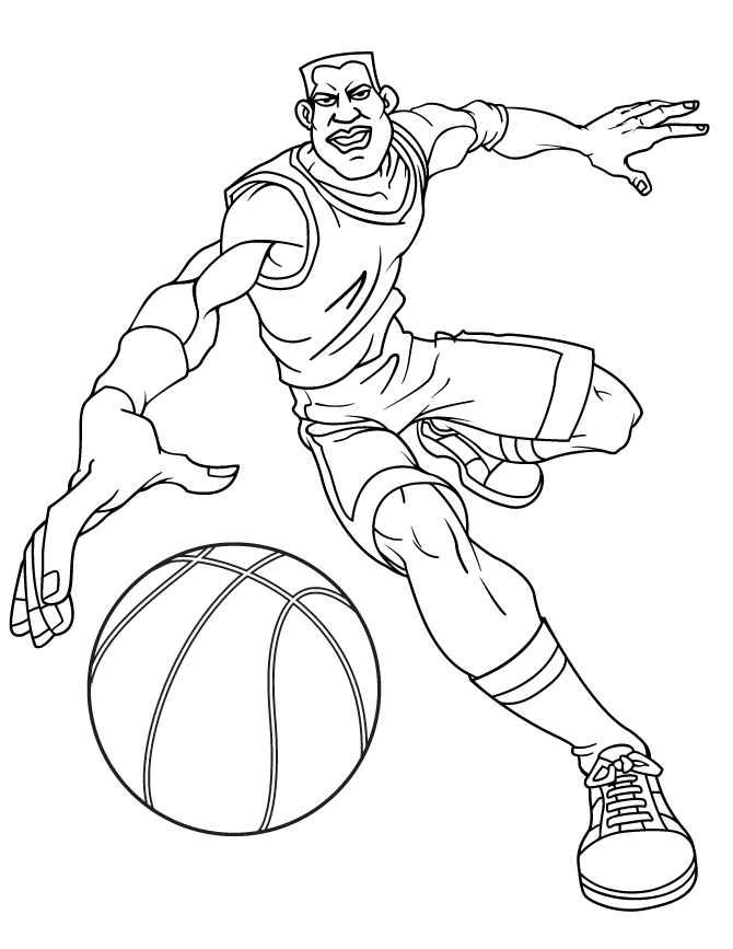 Free Printable Basketball Coloring Pages | H & M Coloring Pages