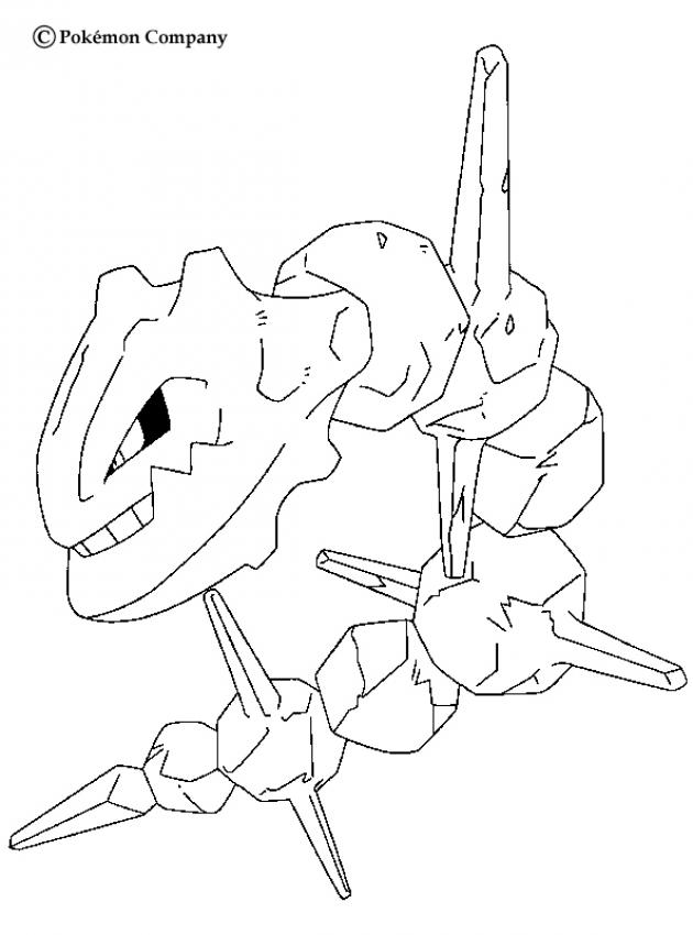 STEEL POKEMON coloring pages - Steelix