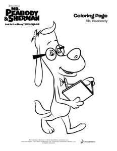 Free Coloring Pages Mr. Peabody & Sherman #PeabodyInsiders