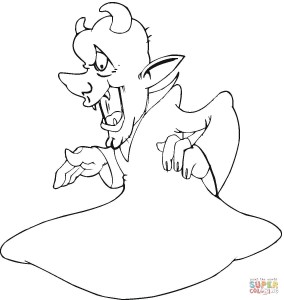 Evil Demon coloring page | Free Printable Coloring Pages