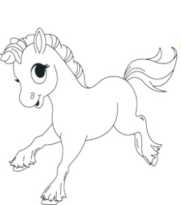 Cute Baby Horse Coloring Pages