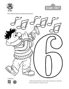 The Number 6 Coloring Page | Kids Coloring… | PBS KIDS for Parents