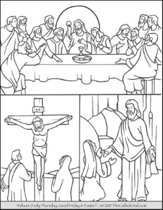 Easter Triduum Coloring Page -