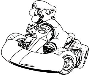 Mario Kart Coloring Pages | 
