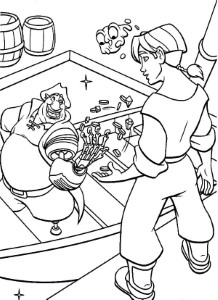 Treasure Planet John Silver Rich Ugly Pirate Coloring Pages ...