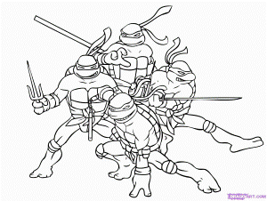 Teenage Mutant Ninja Turtle Coloring Page - Coloring Pages for ...
