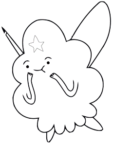 Adventure Time Lumpy Space Princess Coloring Page | Free Printable