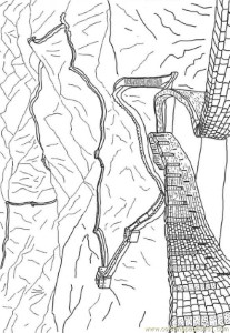 Ancient China Great Wall Coloring Page - Coloring Pages For All Ages