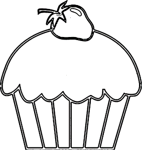 Cupcake Cup Cake Coloring Page 22 | 