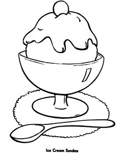 Easy Shapes Coloring Pages | Free Printable Ice Cream Sundae Easy