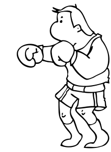Pictures Boxing Cartoon Coloring Pages - Boxing Day Coloring Pages