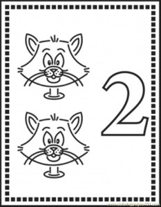 free printable coloring page Number Two | coloring pages