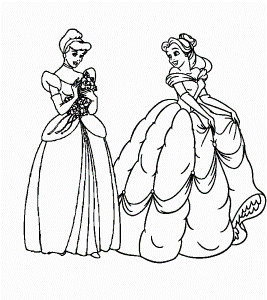 Download Cinderella And Princess Belle Having A Warm Conversation
