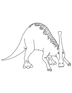 Cartoon Dinosaur 2 Coloring Page | Free Printable Coloring Pages