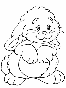 2 rabbits Colouring Pages
