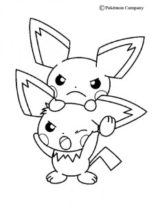 ELECTRIC POKEMON coloring pages - Pichu