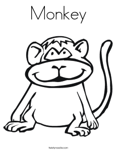 Monkey Coloring Pages | Love coloring pages | #7 Free Printable