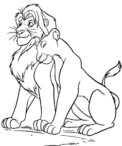 Lion King kleurplaat | Kleurplaten - dieren / coloring sheets with an…