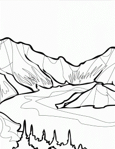 Glacier Colouring Pages Page 2 162573 Mountain Coloring Page