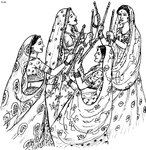 Folk Dances of India Coloring Pages, Top 20 Indian Folk Dance