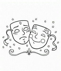 Event Coloring Pages : Mardi Gras Mask With Two Cool Coloring For
