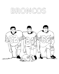 Broncos Coloring Pages Players