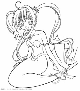 MERMAID MELODY coloring pages - Luchia with Kaito