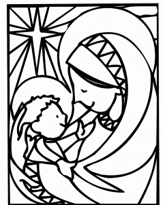 Mary Was Caring For Jesus Coloring Page Christmas Coloring Pages