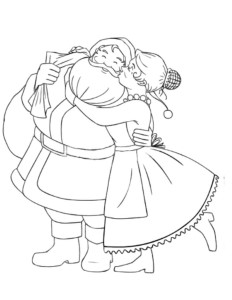 Mr & Mrs. Santa Claus - Coloring Pages | Coloring Book Cookies | Pint…