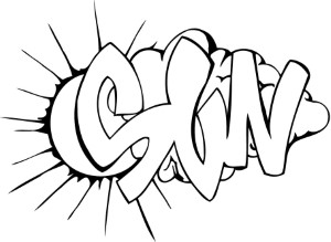 coloring page of a graffiti sun for kids - Coloring Point
