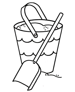 Beach Pail And Shovel Coloring Pages | Coloring Pages