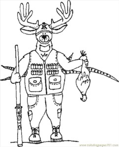 Coloring Pages Deer Hunting (Entertainment > Others) - free