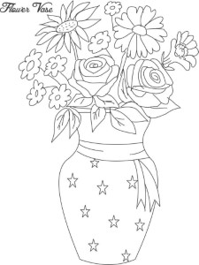 Newest Flower Pot Coloring Page High Resolution | ViolasGallery.