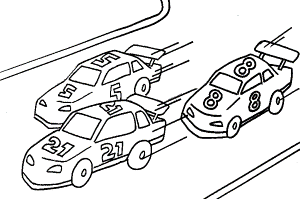 Race Cars Coloring Sheets