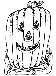 Big Jack-O-Lantern of Halloween Coloring Pages – Free Halloween