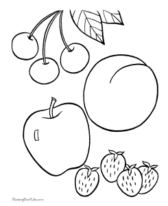 Fruit picture to print and color - Fruit coloring pages