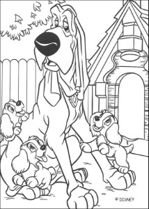 Disney Lady and the Tramp Coloring Pages #15 | Disney Coloring Pages