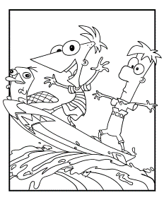 Phineas And Ferb Coloring Pages To Print