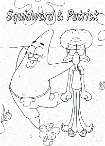 Squidward and Patrick coloring by Dinoliz