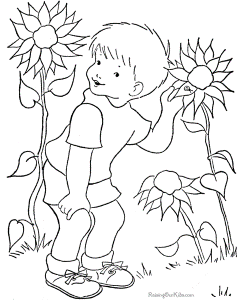 Sunflower coloring sheets 023