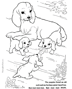 Coloring page of a cute dog | Free Printables