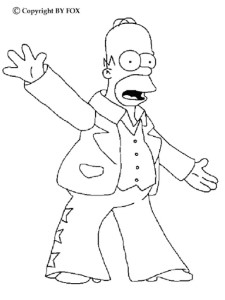 HOMER coloring pages - Homer the plane