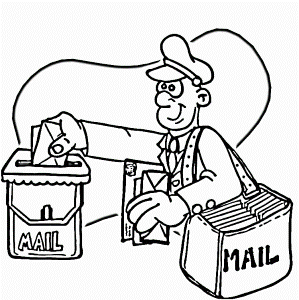 Post Office Coloring Pages Images & Pictures - Becuo